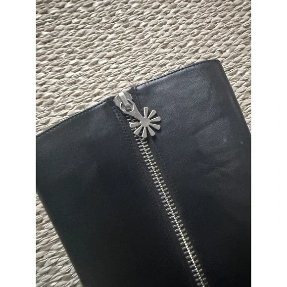 Delia's Dolls Kill New Moon Mid Calf Chunky Black Platform Boots Goth 9 Grunge - Picture 5 of 9